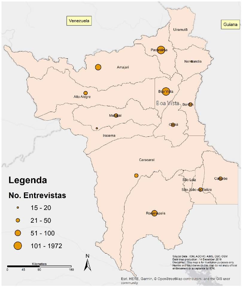 ANEXO II MAPA DAS ENTREVISTAS EM RORAIMA DISCLAIMER Ficam todos os direitos reservados.