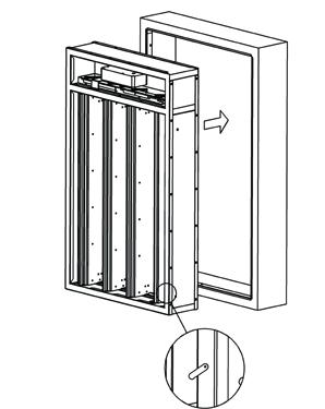 6 Instalação Utilização de quadro de montagem Conduta segundo a norma UNE-EN 1366-8 Quadro de montagem Precauções: Prestar atenção à perpendicularidade do quadro de montagem antes da sua instalação.