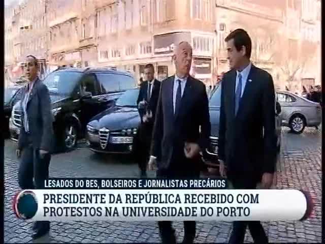 de Sousa confrontado com protestos no Porto