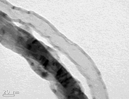 b, que o material formado possui paredes finas e de espessura menor do que o diâmetro interno do tubo, podendo ser nanotubo de parede simples.
