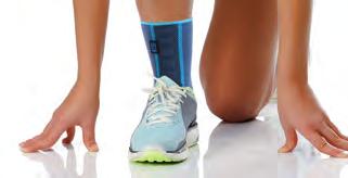Protege contra a sobrecarga dos tendões. Sem costuras. Estabilização e compressão na sequência de lesões ligeiras do tornozelo.