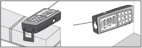 2 - Pos. 4) Manter premido o botão durante 2 segundos. A medição é realizada pelo orifício de inserção do tripé.