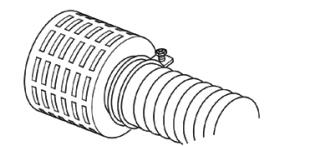 Junta de vedação Espigão Porca Abraçadeira Fios conectores Terminais Conjunto de conexão Mangueira de sucção O filtro de sucção, deve ser utilizado na extremidade da mangueira de sucção (espiral) e