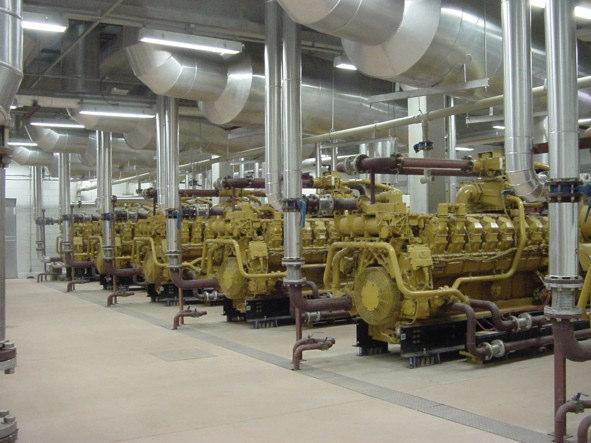 Geração elétrica com grupo gerador importado Usos finais do biogás Geração de eletricidade Exemplo projeto do Aterro