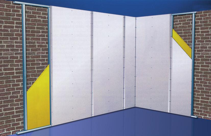Só se utilizará este sistema quando a superfície da parede estiver seca e perfeitamente definida (por regra, plana e nivelada).