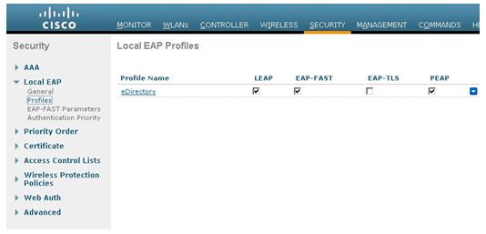 figura 9 Quando você configura a autenticação de EAP local para o PEAP, você deve ter um certificado instalado no WLC.