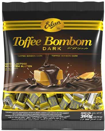 : 124007 124033 FLOWPACK TOFFEE BOMBOM toffee bonbon / toffee bombón TRADICIONAL