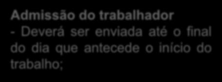 !!!!!! Exemplos de principais erros: Admissão do