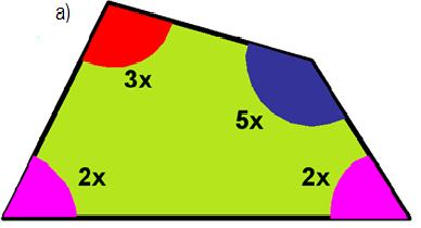 8) Um polígono regular tem 15 lados. Encontre: ( valor da questão:2,1/0,7) a) o número de diagonais do polígono. b) o número de diagonais que partem de cada vértice.