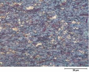 Considerando que estes 2 materiais foram produzidos com mesmos parâmetros de laminação, a microestrutura obtida é resultado da composição química utilizada.