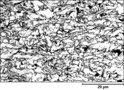 Microestrutura para T mais baixa Microestrutura para T mais alta 599ºC (TG = 4,8µm) 614ºC (TG = 11,2µm) Variação da Temperatura de fim de desbaste = 3ºC Variação da Temperatura de Acabamento = 3ºC