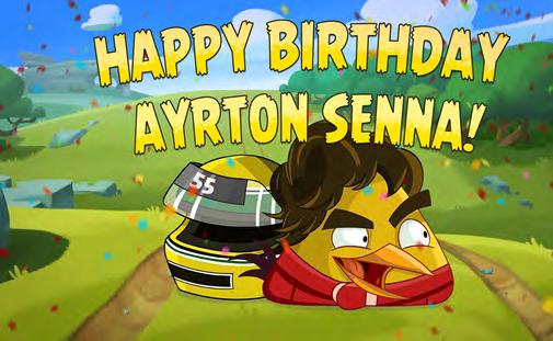 Angry Birds lança versão com Senna em busca de aumento nos lucros POR REDAÇÃO A Rovio, produtora finlandesa de jogos, fechou parceria com o Instituto Ayrton Senna para produzir uma versão de sua