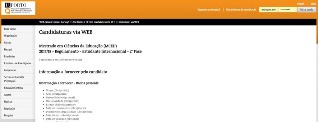 Passo n.9 Passo 9. Utilize as credenciais que receberá no seu Email para realizar o login na nossa Página, refazendo novamente todos os passos até ao Passo 6.