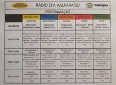 As atividades da Rádio EFA Valparaíso, que começaram durante as oficinas práticas do Projeto Ventos que Transformam, agora acontecem diariamente com agenda de programação e uma escala de horários
