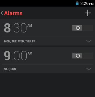 Mantenha pressionados o dia e a hora específicos nos quais deseja registrar um Despertador Clique no