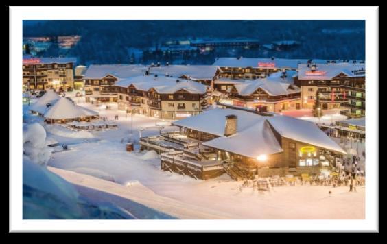 Assistência e transfer às suas cabanas, situadas no Ruka Village Ski Resort, uma das maiores estações de esqui alpino da Finlândia, localizada a noroeste da Finlândia, junto à linha imaginária do