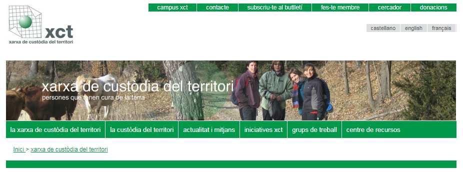 ONG Colaboração com Governo da Catalunha para o estabelecimento um quadro legal e fiscal favorável à custódia da terra Custódia da terra como estratégia de