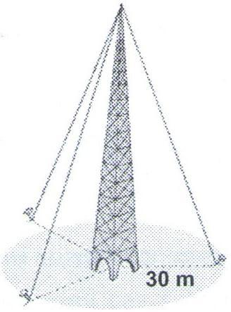 Utilize 3,6 1,9 e 1,8 1,3 (A) 1,3 m (B) 1,6 m (C) 1,9 m (D) 2,1 m 7) A figura mostra uma torre de 40 m de altura.