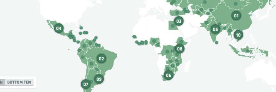 Climatescope 2017 apontou o Brasil como sendo o segundo melhor país emergente para se investir em energia, perdendo apenas para a China.