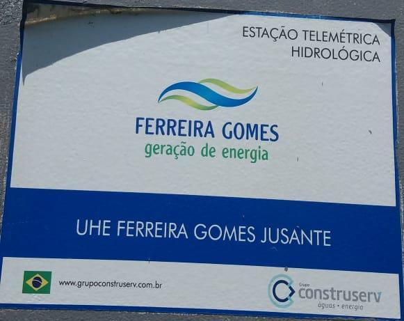 6.2. Estação UHE Ferreira Gomes Jusante DATA: 31/08/2018 o Cota da medição: 4,98 m; o Vazão: 1.