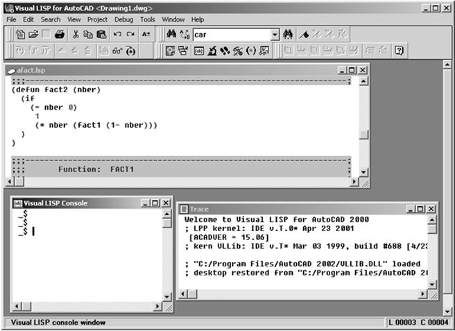 5 2011@JST/JOF Visual Lisp Editor O AutoCAD incluí um editor de programas em