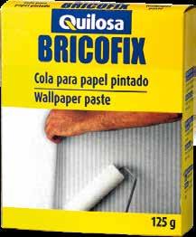 Colas para Papel de Parede BRICOLAGE E DECORAÇÃO 1,98 Bricofix Papel de Parede Cola celulósica em pó especial para a colocação e colagem de papel de parede. Uso interior.