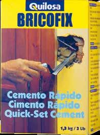 Aplicações Exteriores / Cimentos Argamassas BRICOLAGE E DECORAÇÃO 5,14 3,18 Bricofix Cimento Rápido Bricofix Cimento Branco Cimento de secagem rápida. Uso tanto em interiores como exteriores.