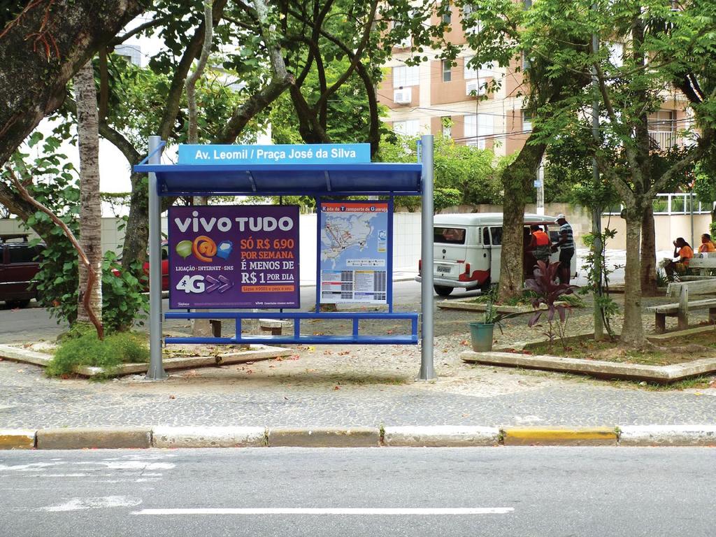 Guarujá Abrigo de ônibus 60 faces 1,50m x 1,20m Adesivo 1 Acesso à balsa 2 7 3 4 5 6 1.