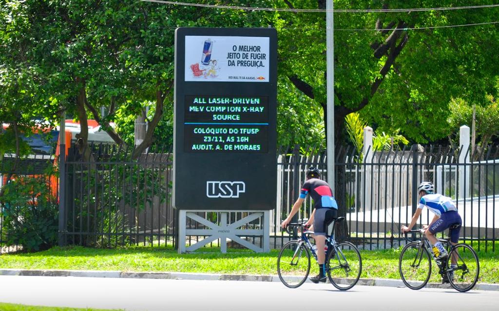 USP Cidade Universitária Painel de Portaria 3 faces 1,50m x 0,80m Lona Back Light Entrada Politécnica 2 Avenida Professor Mello Moraes Marginal do Rio Pinheiros Raia Olímpica PUSP-C Avenida Professor