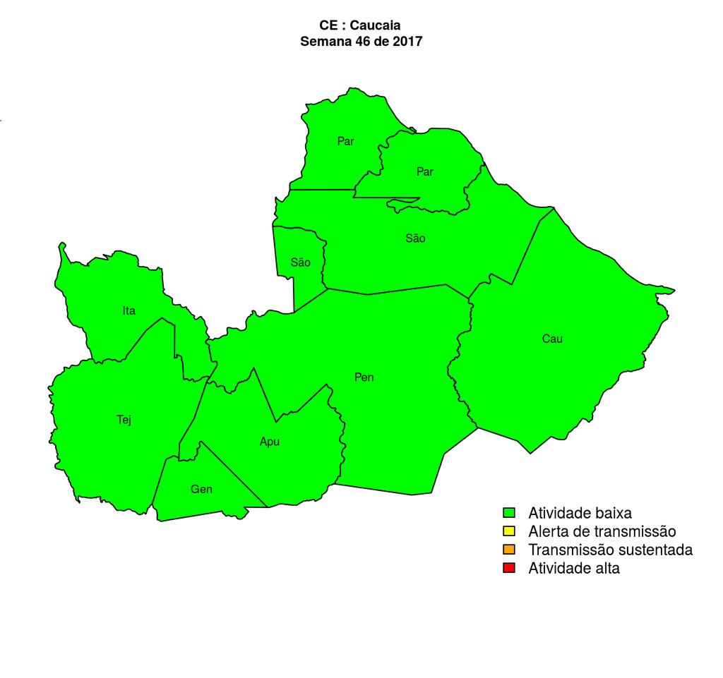 Regional Caucaia Desde o início do ano, 567 casos de dengue foram registrados na Regional de Saúde, sendo 1 na última semana.