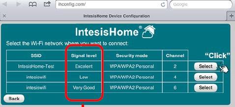 procurar as redes Wi-Fi em redor do dispositivo.