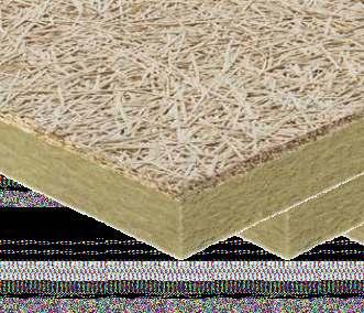 PRODUTOS Gama CELENIT ACÚSTICO MINERAL Painel de isolamento térmico e acústico, constituído por lã de madeira de abeto mineralizada ligado a cimento Portland branco acoplado a uma camada de lã