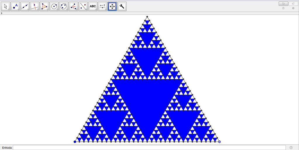 Figura 3 Triângulo de Sierpinski Fonte: Elaborado pelos autores, 2017.