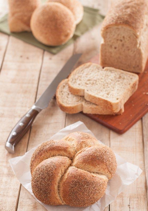 Pão de Forma Integral Farinha de trigo especial 85 4.250 g Farinha integral fina 12 600 g Fibra de trigo fina 3 150 g Total (base de cálculo) 100 5.