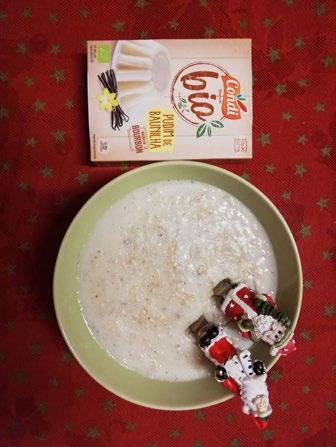 ARROZ DOCE FINGIDO 1 embalagem de Pudim Bio de Baunilha CONDI 500ml de leite 55g de açúcar 2 colheres de sopa de Flocos de