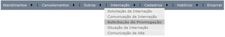 SOLICITAÇÃO DE PRORROGAÇÃO Soliit prorrogção do tempo de internção de um enefiiário.