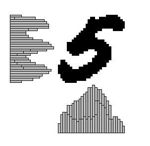 2.1.6 Projeções Histograma vertical e horizontal - acúmulo de pixels