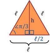 2) A altura do triângulo equilátero: Aplicando o teorema de Pitágoras, podemos estabelecer uma relação importante entre a medida da altura e a medida do lado do triângulo equilátero.