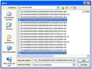 4 2. Capturar XML Capturar XML: Esta opção irá abrir uma janela,