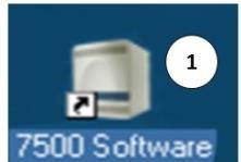 rápido. 1. Na área de trabalho, clicar no ícone do software ABI 7500 para iniciar o programa. 3.