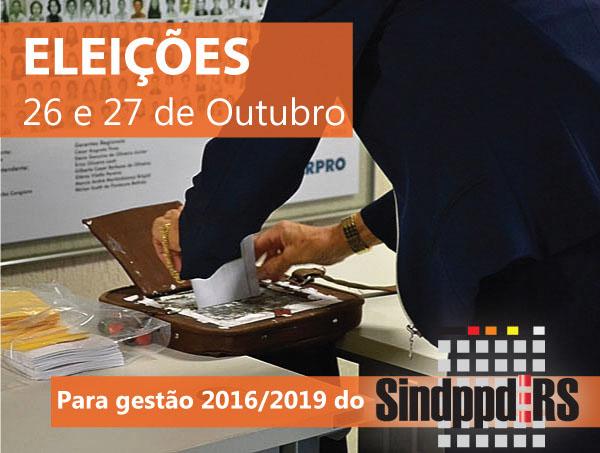 Eleições Sindppd/RS: Sindicalizados residentes fora de Porto Alegre recebem kits para votação O Sindppd/RS está enviando pelo serviço de SEDEX dos Correios, desde essa quinta-feira (20/10), os kits