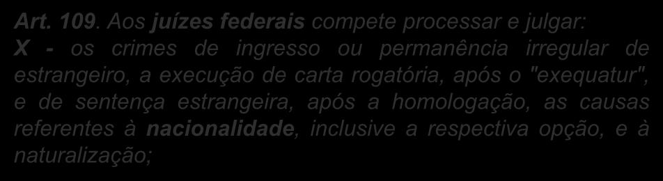 permanência irregular de estrangeiro, a execução de carta rogatória, após o