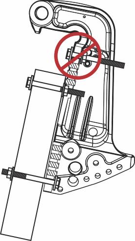 Montgem de cessórios não ceitável INSTALAÇÃO IMPORTANTE: Não use os fixdores que prendem o motor no mrco (no gio ou n plc de elevção) pr qulquer outro fim que não fixr o motor o brco. 1.