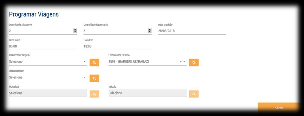 Formatado: Centralizado Figura 2 Tela de Programação O sistema permite diversas opções para Existem duas opções de ccriar uma programação de carregamento no sistema, sendo elas a : A primeira é