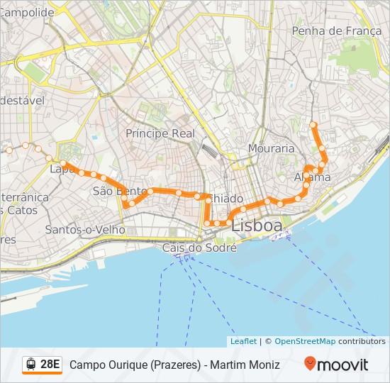 Direção: Graça 28 paragens VER HORÁRIO DA LINHA Campo De Ourique / Prazeres Praça São João Bosco, Lisboa Igreja Do Santo Condestável Travessa dos Prazeres, Lisboa Rua Saraiva De Carvalho 145-F Rua