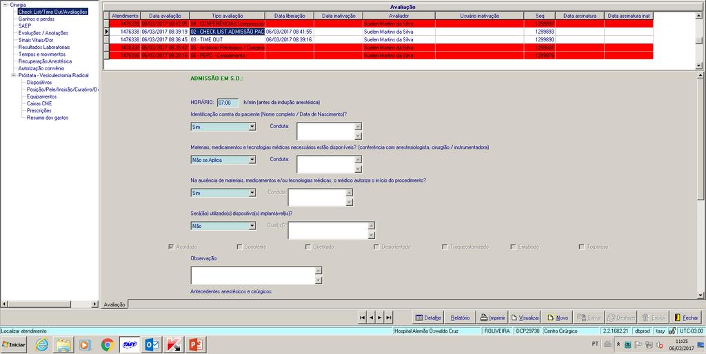 Check List de Verificação de Segurança: