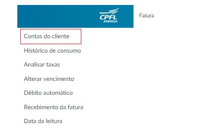 Nome Após localizar o cadastro, na aba Fatura selecione a opção Contas do Cliente Na tela seguinte será apresentada a relação das