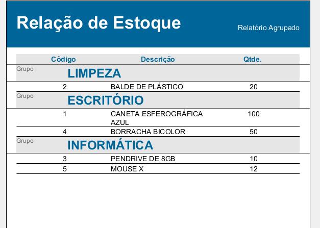 Note que, agora, o código 2 de Balde de Plástico está centralizado em relação ao título