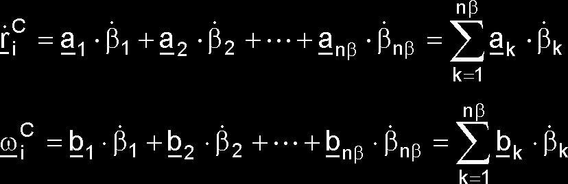 one: relativas referentes às coorenaas e junta: (13) Justapono-se os vetores velociae linear e angular os corpos, obtém-se a seguinte equação