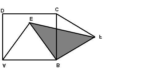 07. Na figura abaixo, ABCD é um quadrado de lado cm, e ABE e BCF são triângulos eqüiláteros. A área do triângulo BEF, em cm, é igual a A) B) C) D) 6 E) 6 08.